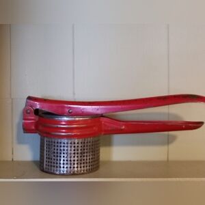Vintage MCM 50’s Potato Ricer Red Manual Ricer